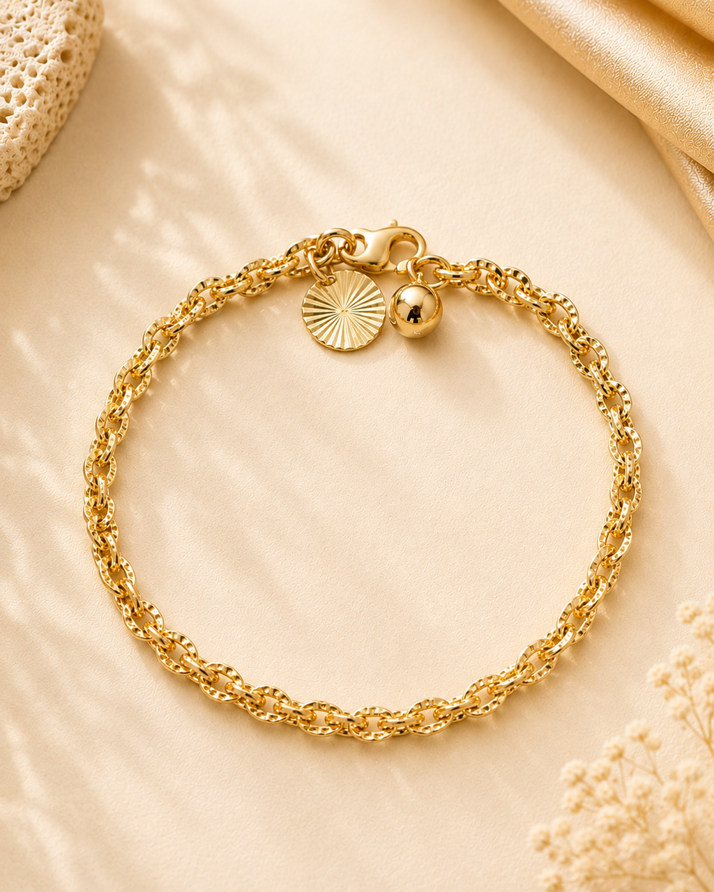 18K Gold Plated Chunky Chain Bracelet