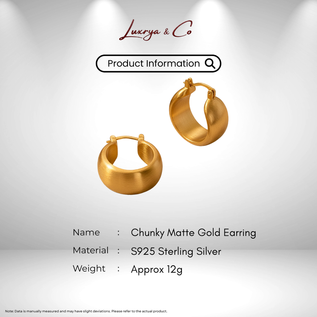 Chunky Matte Gold | Earrings