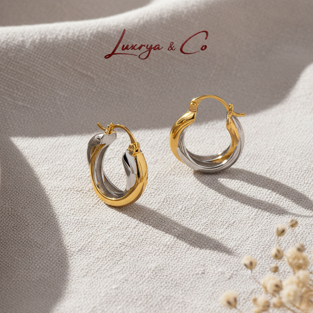 Dual Twist Hoop | Earrings