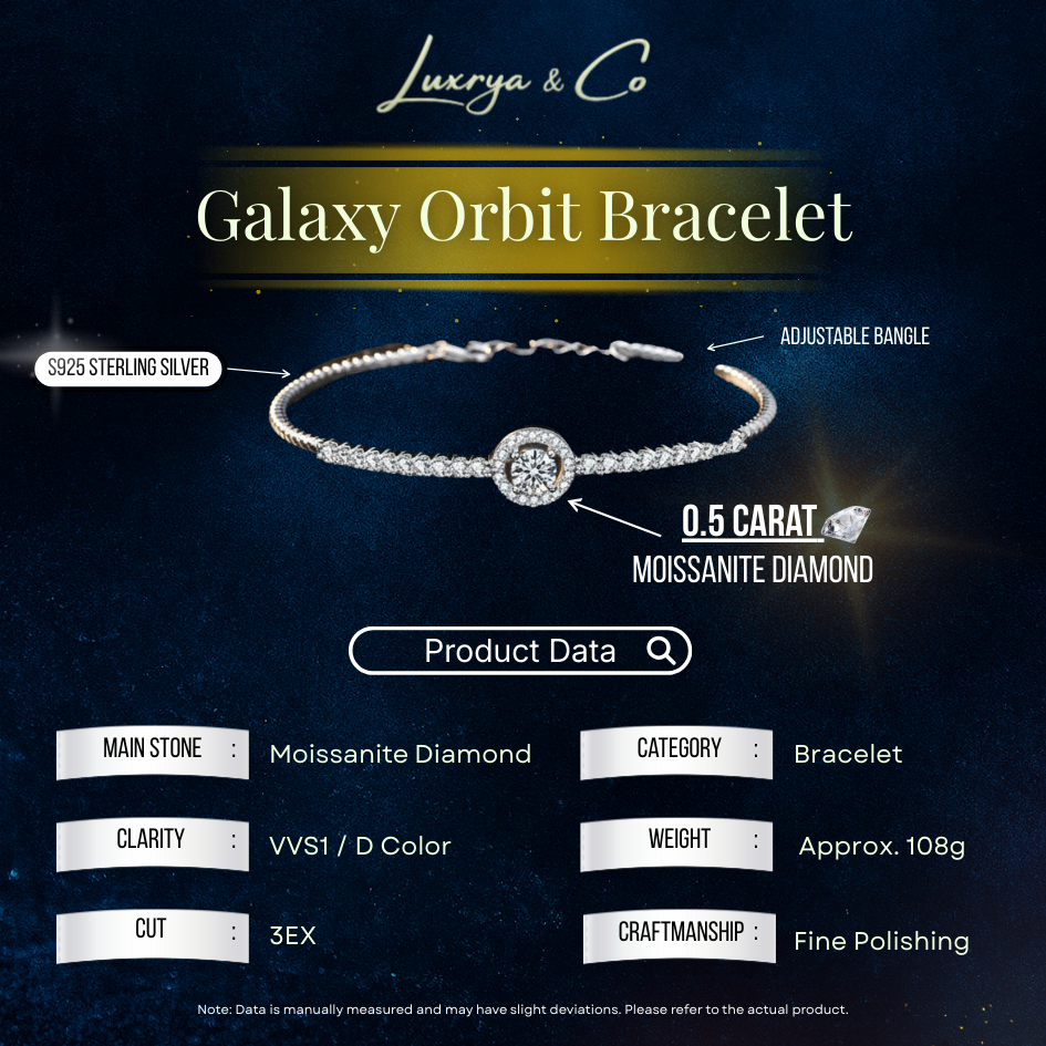 Galaxy Orbit Bracelet | Moissanite Diamond