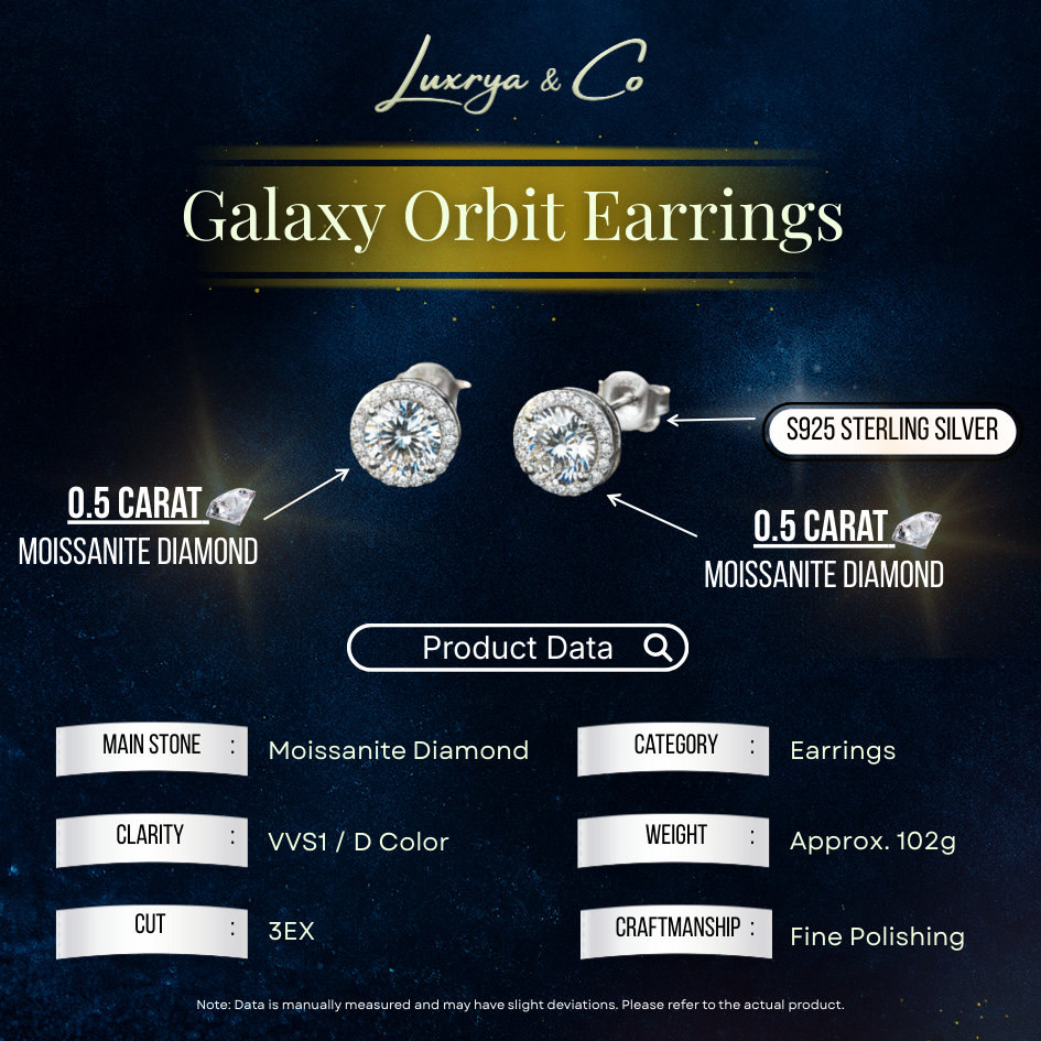 Galaxy Orbit Earrings | Moissanite Diamond