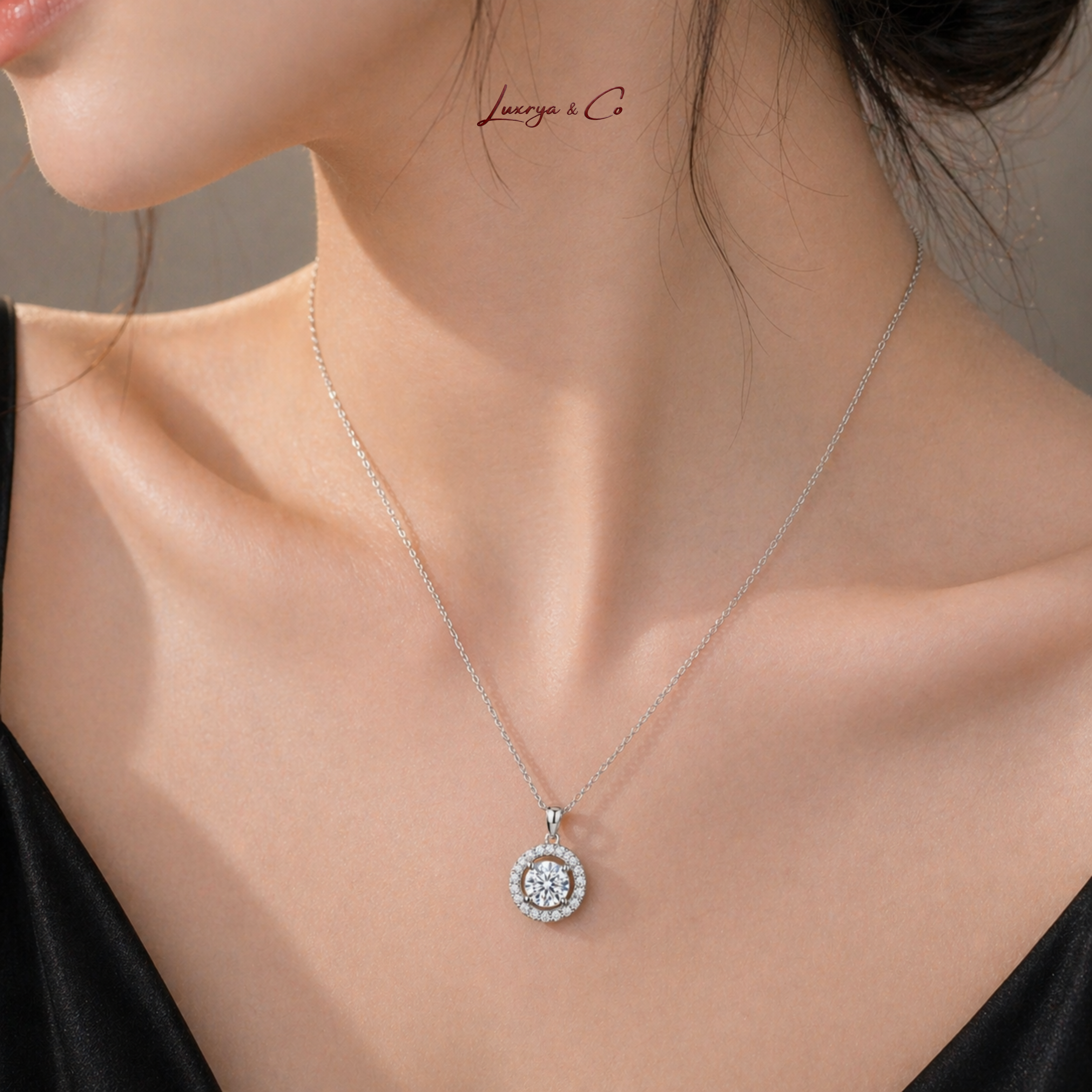 Galaxy Orbit Necklace | Moissanite Diamond