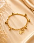 18K Gold Plated Lucky Bell Charm Bracelet