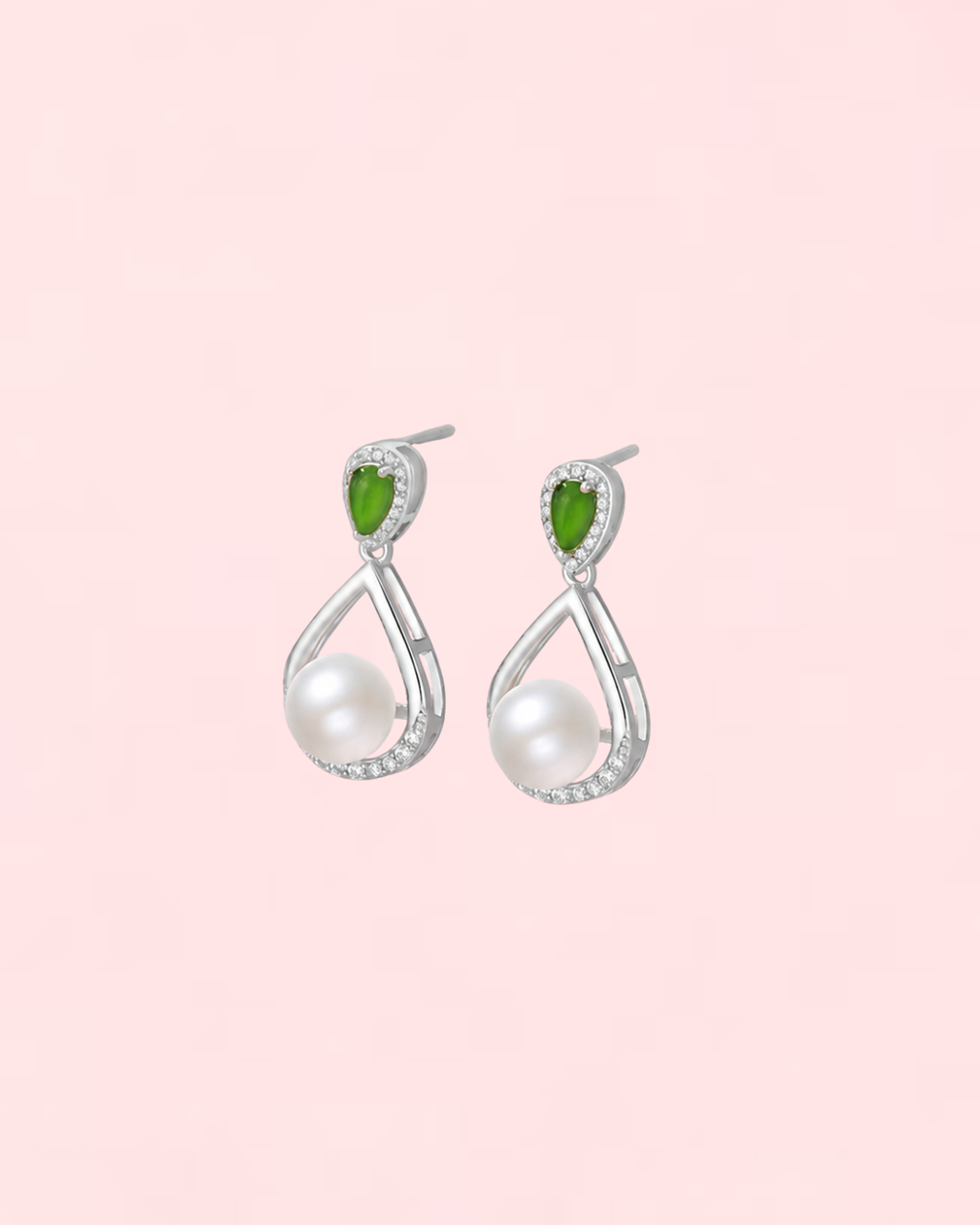 Emerald Pearl Teardrop
