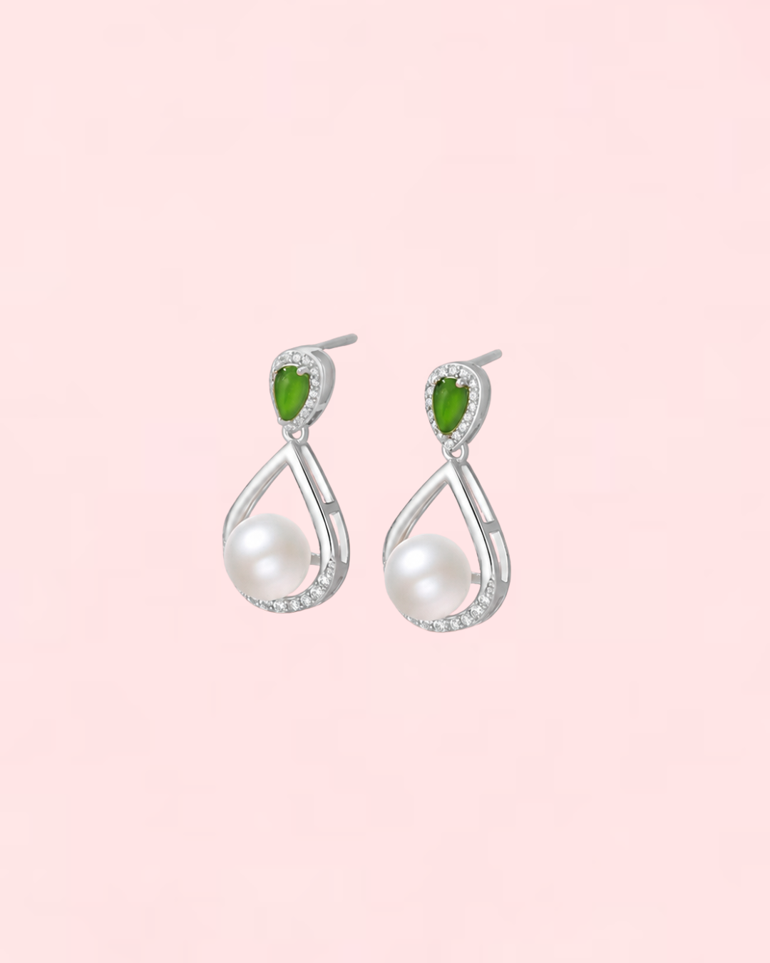 Emerald Pearl Teardrop