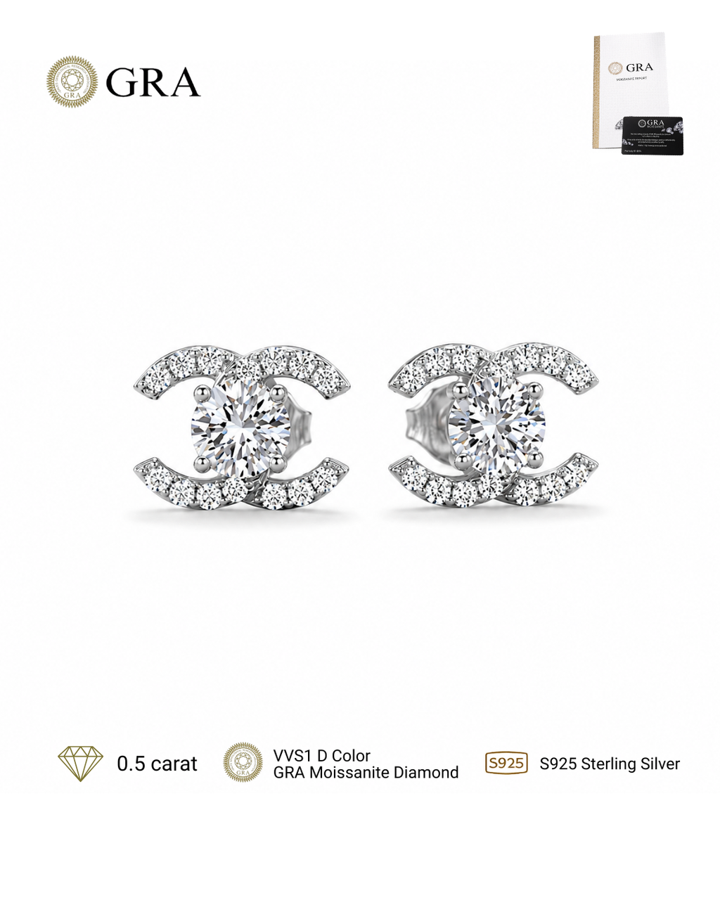 Celeste Twin-C Earrings