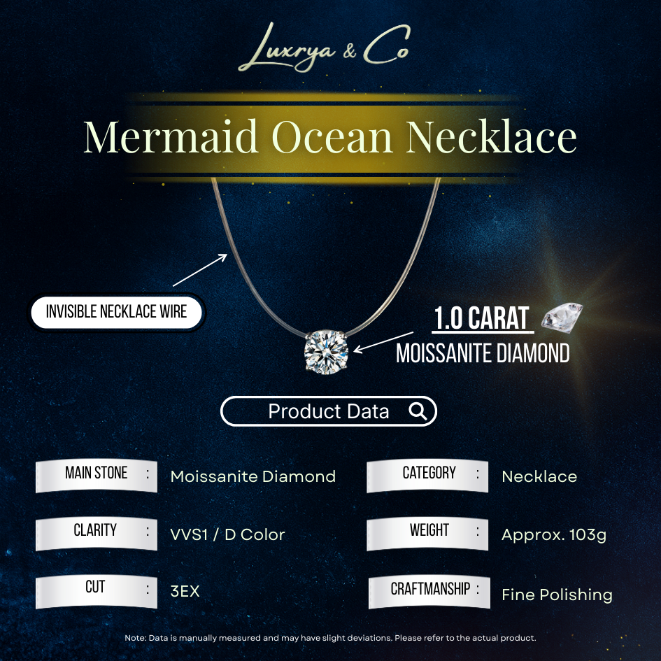 Mermaid Ocean Necklace | Moissanite Diamond