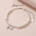 Pearl Ribbon Charm | Bracelet