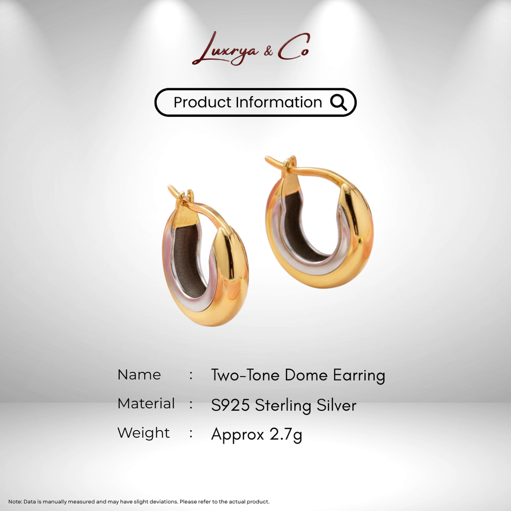Two-Tone Dome | Earrings