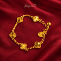 18K Gold Plated Clover Bracelet | Copper Base