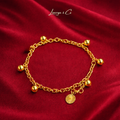 18K Gold Plated Lucky Bell Charm Bracelet | Eco-Friendly Copper Base