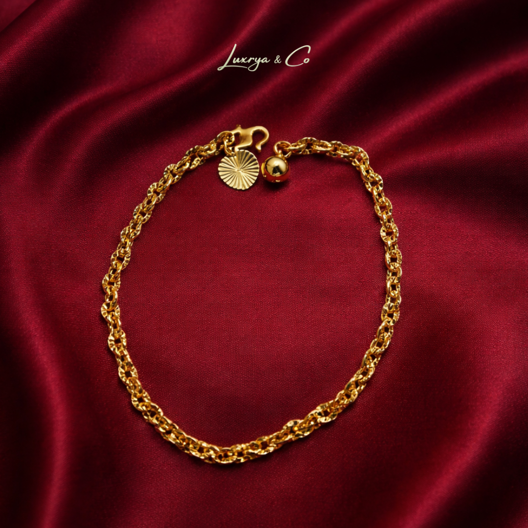18K Gold Plated Chunky Chain Bracelet | Eco-Friendly Copper Base