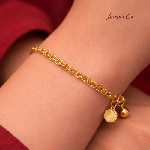 18K Gold Plated Chunky Chain Bracelet | Eco-Friendly Copper Base