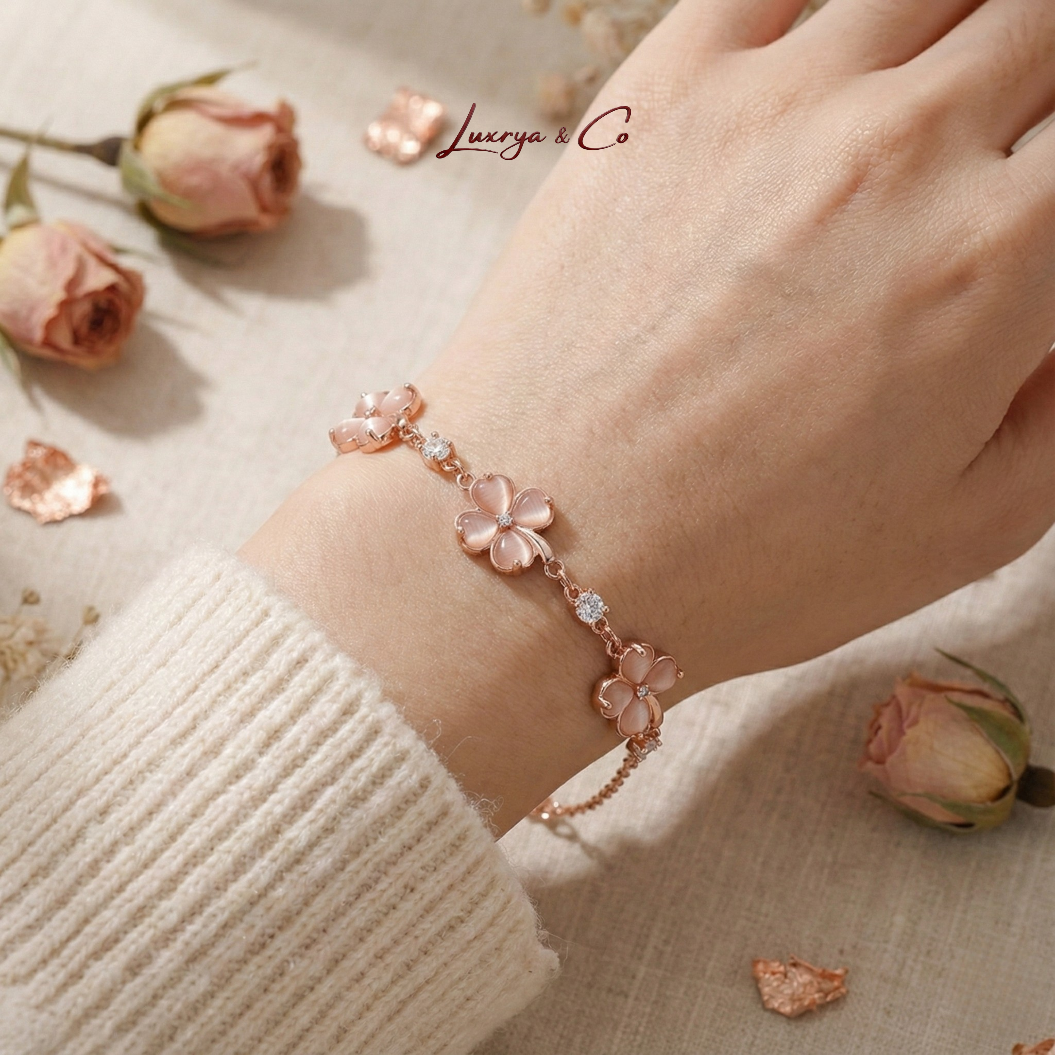 Rose Gold Four-Leaf | Bracelet