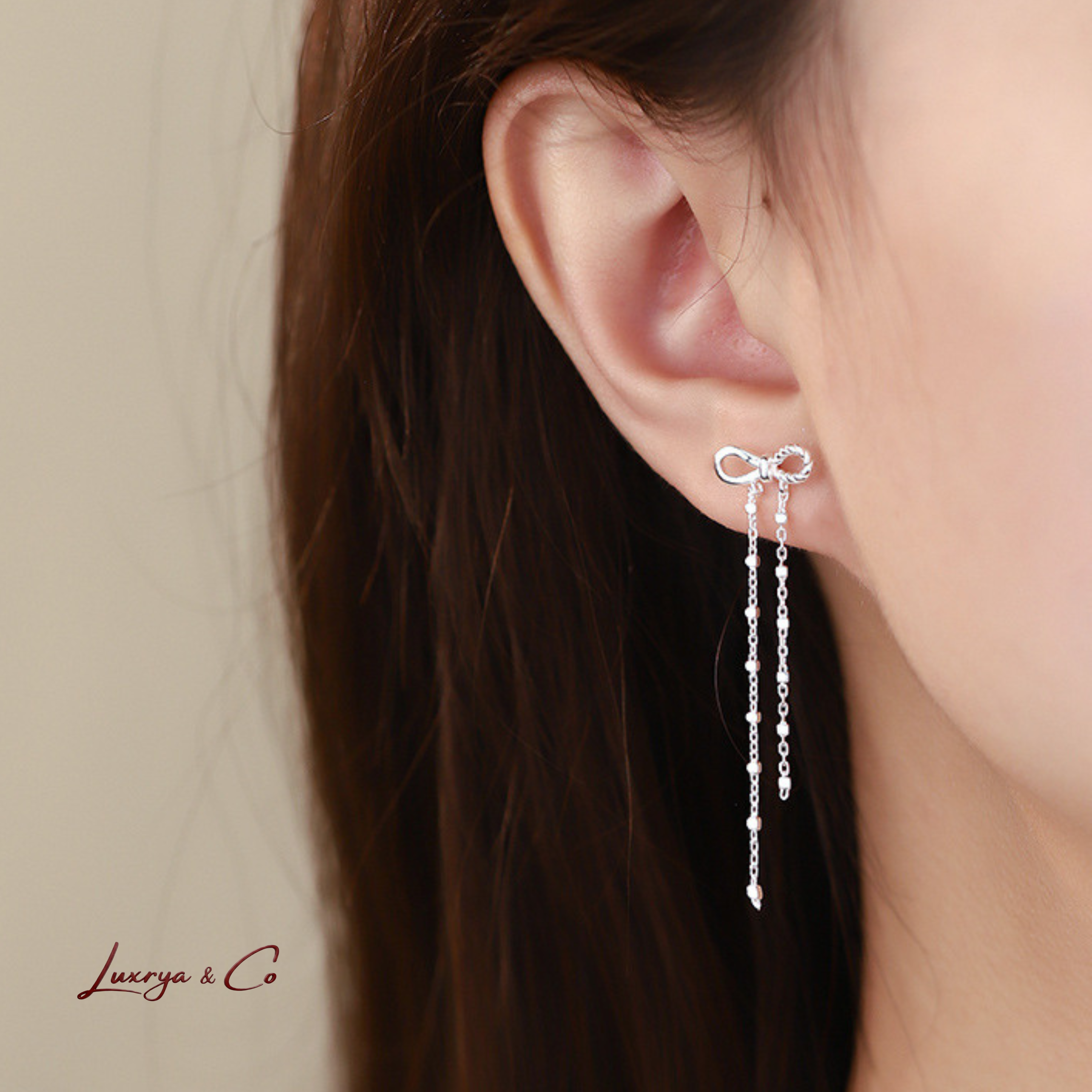 Ribbon Chain Drop | Earrings